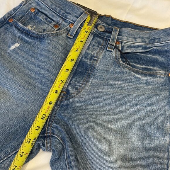 Levi's 501 Distressed High Rise Skinny Jeans - 26x28 - Picture 5 of 11